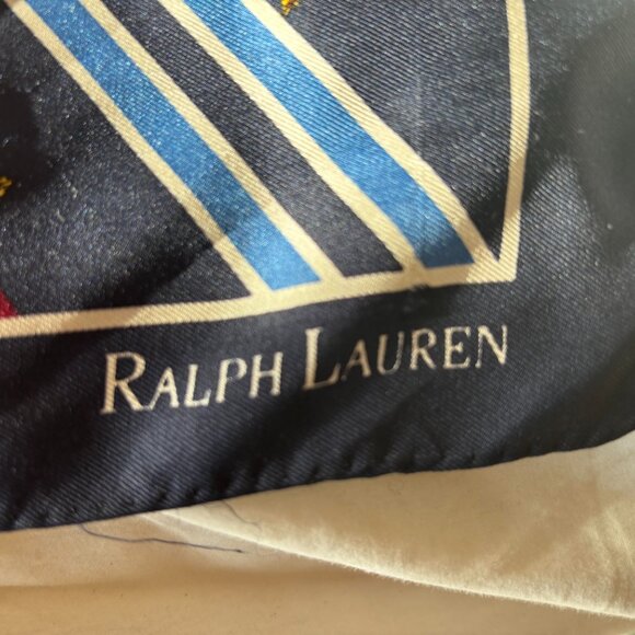 Vintage Ralph Lauren Vacht Club Silk Scarf 34x34 - Picture 2 of 3